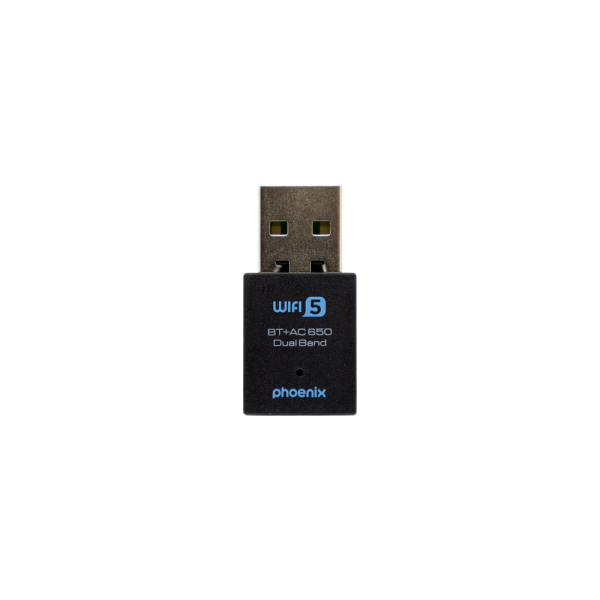 Nano adaptador phoenix receptor de red wifi bluetooth 2 en 1 650mbps dual band