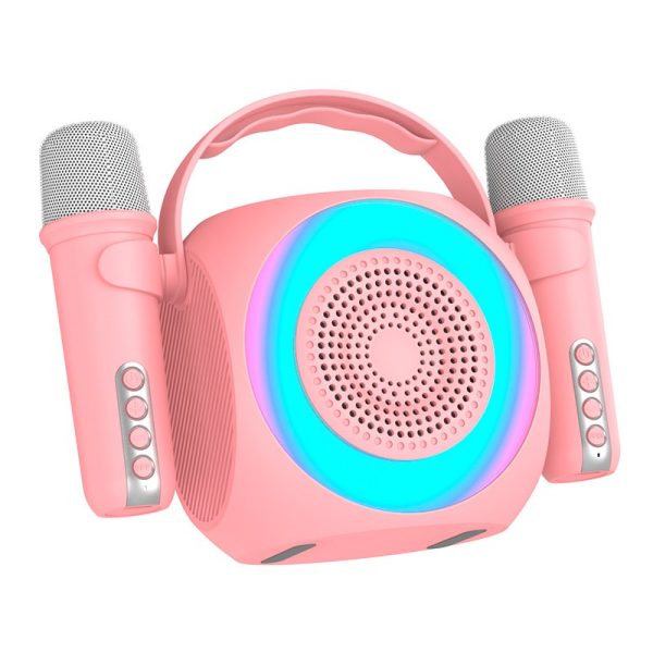Altavoz Bluetooth Universal Música 6W COOL Mini Karaoke Party + 2 Micrófonos Rosa - Image 3