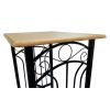 Conjunto de jantar com mesa madeira bronze e aço preto - Image 3