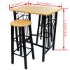Conjunto de jantar com mesa madeira bronze e aço preto - Image 5