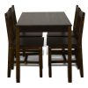 Conjunto Mesa com 4 Cadeiras / Madeira - Marrom - Image 4