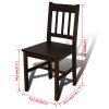 Conjunto Mesa com 4 Cadeiras / Madeira - Marrom - Image 6