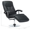 Poltrona de TV couro artificial preto - Image 8