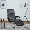 Poltrona de TV couro artificial preto