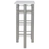 3 pcs conjunto de bar com prateleiras de madeira e aço branco - Image 5