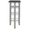 3 pcs conjunto de bar com prateleiras madeira e aço preto - Image 4