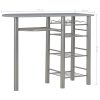 3 pcs conjunto de bar com prateleiras madeira e aço cinzento - Image 11