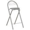 3 pcs conjunto de bar com prateleiras madeira e aço cinzento - Image 6