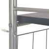 3 pcs conjunto jantar dobrável com prateleira MDF e aço preto - Image 7