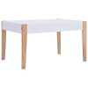 Mesa c/ quadro/arrumação desenho e cadeiras 3 pcs preto/branco - Image 6