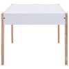Mesa c/ quadro/arrumação desenho e cadeiras 3 pcs preto/branco - Image 8