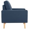 Poltrona em tecido azul - Image 3