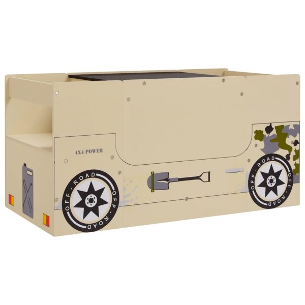 3 pcs mesa e cadeiras infantil design carro todo-o-terreno MDF - Image 2