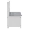 Banco de arrumação infantil 60x30x55 cm MDF branco e cinzento - Image 4
