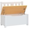 Banco de arrumação infantil 60x30x55 cm MDF branco e bege - Image 5