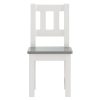 3 pcs conjunto mesa e cadeiras infantil MDF branco e cinzento - Image 4
