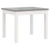3 pcs conjunto mesa e cadeiras infantil MDF branco e cinzento - Image 5