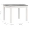 3 pcs conjunto mesa e cadeiras infantil MDF branco e cinzento - Image 8