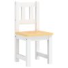 3 pcs conjunto mesa e cadeiras infantil MDF branco e bege - Image 3