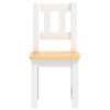 3 pcs conjunto mesa e cadeiras infantil MDF branco e bege - Image 4