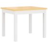 3 pcs conjunto mesa e cadeiras infantil MDF branco e bege - Image 5