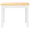 3 pcs conjunto mesa e cadeiras infantil MDF branco e bege - Image 6