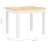 3 pcs conjunto mesa e cadeiras infantil MDF branco e bege - Image 8