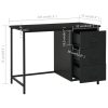 Secretária industrial c/ gavetas 105x52x75 cm aço preto - Image 8