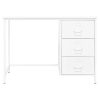 Secretária industrial c/ gavetas 105x52x75 cm aço branco - Image 2