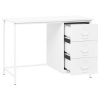 Secretária industrial c/ gavetas 105x52x75 cm aço branco - Image 3
