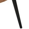 Poltrona de apoio com banco para os pés lona castanho - Image 7