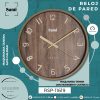 RELOJ DE PARED SAMI RED. 30CM COLOR MADERA OSCURO - Image 2