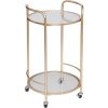 MESA AUXILIAR CON RUEDAS DE CRISTAL DORADO "THALIA