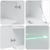 Armários de parede para TV com luz LED, 5 pcs, preto - Image 11
