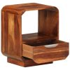 Mesa cabeceira c/ gaveta madeira sheesham maciça 40x30x50 cm - Image 2