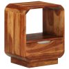 Mesa cabeceira c/ gaveta madeira sheesham maciça 40x30x50 cm - Image 6