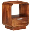 Mesa cabeceira c/ gaveta madeira sheesham maciça 40x30x50 cm - Image 9