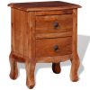 Mesa de cabeceira com gavetas madeira de acácia maciça - Image 3
