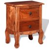 Mesa de cabeceira com gavetas madeira de acácia maciça - Image 5