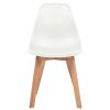 Cadeiras de jantar 6 pcs plástico branco - Image 2