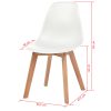 Cadeiras de jantar 6 pcs plástico branco - Image 6