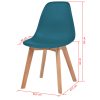 Cadeiras de jantar 2 pcs plástico turquesa - Image 6