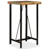 Mesa de bar em madeira recuperada maciça 60x60x107 cm - Image 10
