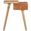 Mesa de cabeceira em madeira de acácia maciça 45x32x55 cm - Image 2