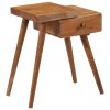 Mesa de cabeceira em madeira de acácia maciça 45x32x55 cm - Image 11