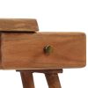 Mesa de cabeceira em madeira de acácia maciça 45x32x55 cm - Image 5