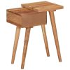 Mesa de cabeceira em madeira de acácia maciça 45x32x55 cm - Image 10