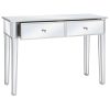 Mesa consola espelhada em MDF e vidro 106,5x38x76,5 cm - Image 2