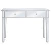 Mesa consola espelhada em MDF e vidro 106,5x38x76,5 cm - Image 3