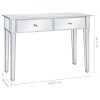 Mesa consola espelhada em MDF e vidro 106,5x38x76,5 cm - Image 8